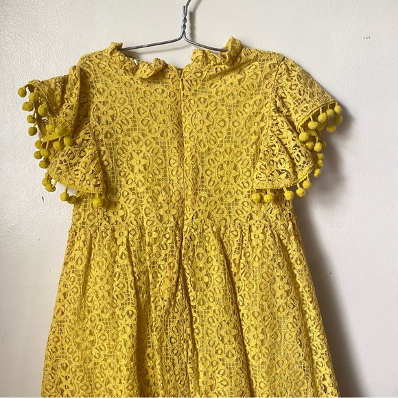 Pompom trim lace dress - Picture 9 of 11